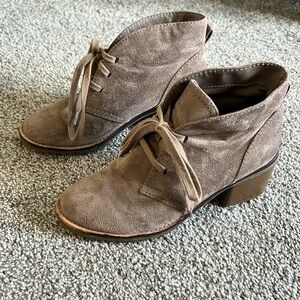 Brownish mauve booties